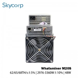 Whatsminer M20S 62/65/68T 2976-3360W Mineur Bitcoin
