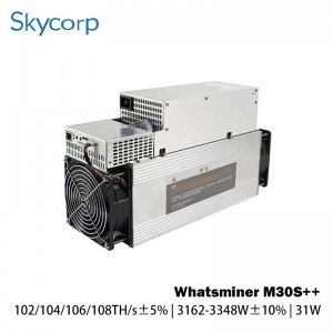 جهاز تعدين البيتكوين Whatsminer M30S ++ 102/104/106/108 3162-3348W