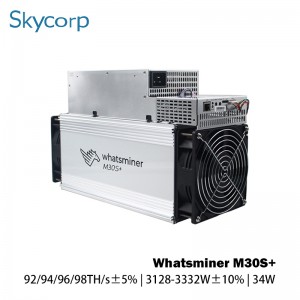 Whatsminer M30S+ 92/94/96/98T 3128-3332W Bitcoin Miner