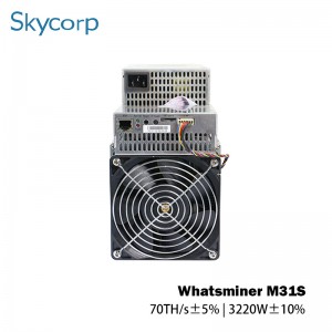 Vysoká ziskovosť MicroBT Whatsminer M31S 70Th/s SHA-256 Miner Miner