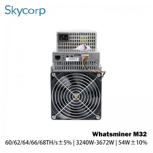 Whatsminer M32 60/62/64/66/68T 3040-3672W Penambang Bitcoin