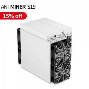 အသစ်ရောက်ရှိလာသော Bitmain Antminer S19 SHA-256 95T 3250W S19 Pro bitcoin miner