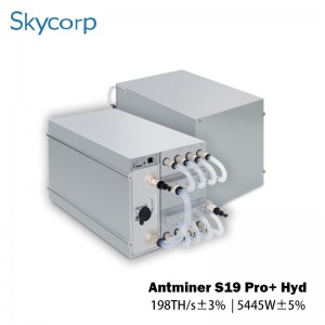 2022 г. Нова версия с водно охлаждане Висок хешрейт 198T Bitmain Antminer S19 Pro+ Hyd Asic Miner