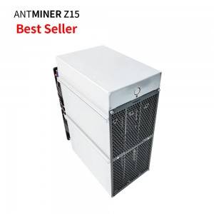 નવું આગમન Bitmain Antminer Z15 420ksol/s 1510W Zcash Zec Miner મોકલવા માટે તૈયાર