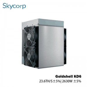 Parim kõrge kasumiga Hashrate KDA Miner Goldshell KD6 26,3 tuh/s tuleviku aktsia