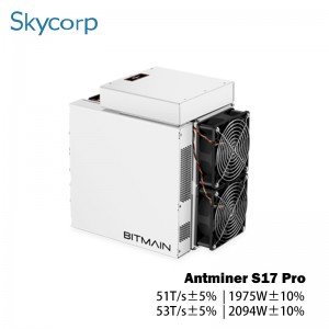 “Bitmain Antminer S17 Pro 50T 1975W Bitcoin Miner”