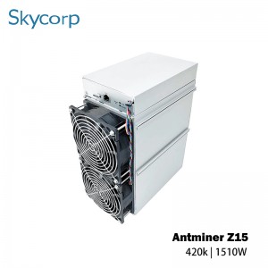 Bản phát hành nóng năm 2020 Bitmain Antminer Z15 420ksol / s 420K 1510W Zcash Zec Miner