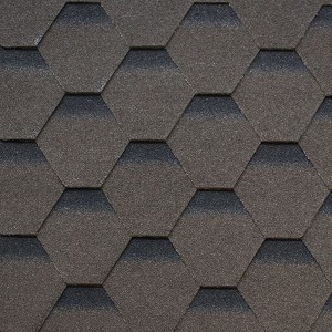Teja hexagonal para techos de betún