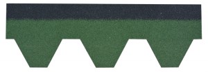 Šešiakampė žalia asfalto juosta
