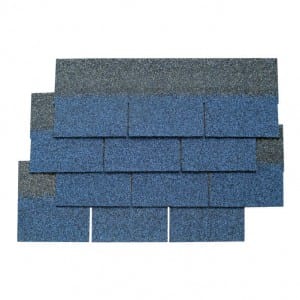 Ligeras, fáciles de instalar, asequibles, tejas de asfalto azul de 3 lengüetas para viviendas residenciales