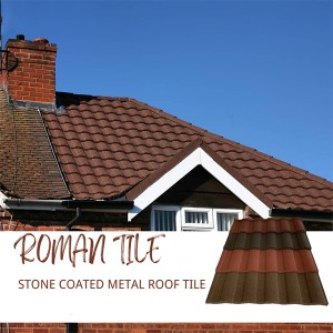 Long Life Time Anti Fade 0.4mm thick roman roof tiles For House Villa Project