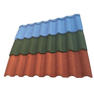 0.4mm thick Villa Rooftop Design milano stone coated roofing tiles With High Quality
