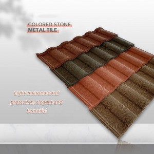 Durable Heat Resistance Natural 0.4mm thick Stone Chip Coated Metal Roofing For House