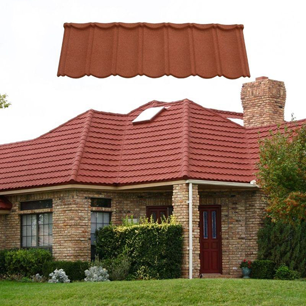 0.40mm Brick 50 Year Warranty Stone Coated Steel Roofing Roof Tiles Featured Image