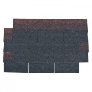 12 Colors Hot sale Onyx Black 3 Tab Shingles for wooden house