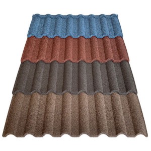 Stainless Steel Color Stone Coated Metal Roof Tiles