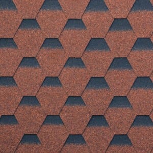 Red Mosaic Roof Shingles 