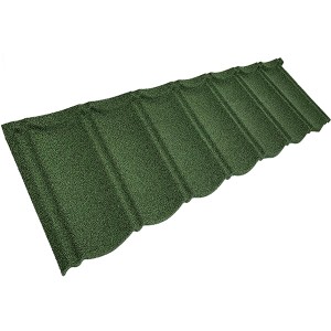 Factory green Color types of stone coated roofing sheets For Outdoor Building