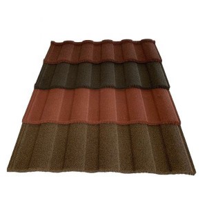 Durable Heat Resistance Natural 0.4mm thick Stone Chip Coated Metal Roofing For House