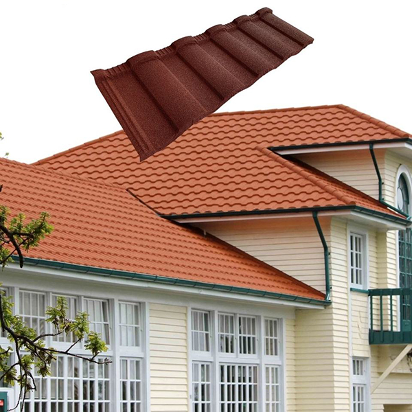 Kenya Wind Hail Proof hesin sand Stone Chips Coated Rainbow Tile For Roofing Sheet