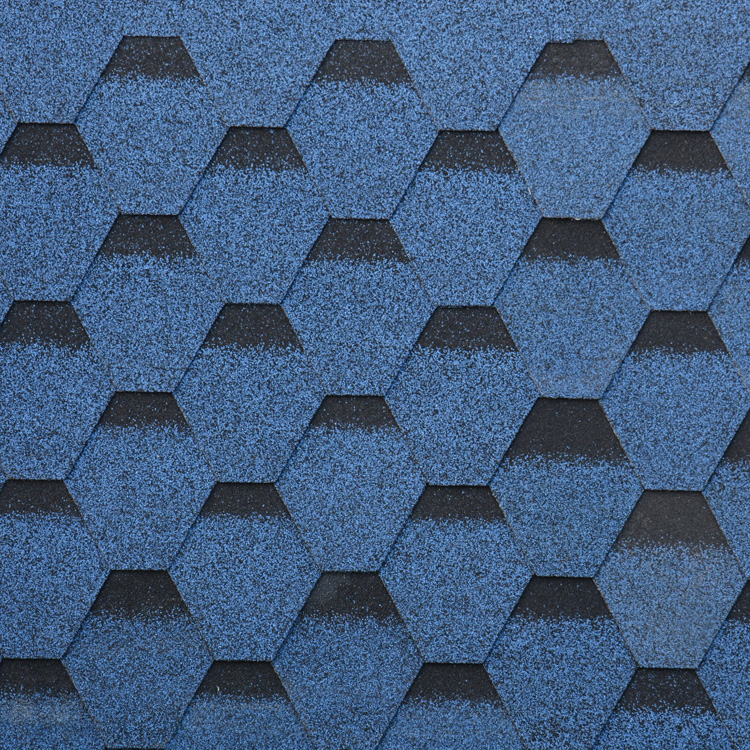 Teja hexagonal azul ardiente