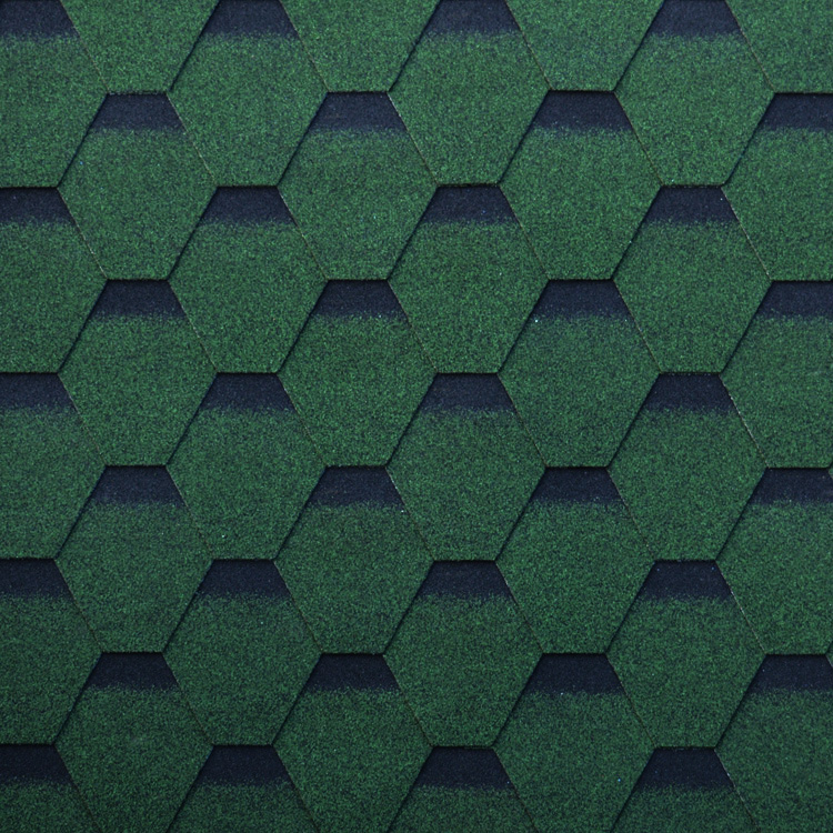 Шато зелена хексагонална шиндра