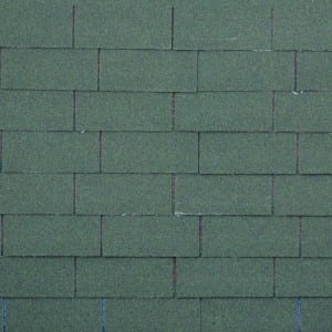 Preço barato decorar telhas de asfalto verdes coloridas de 3 abas para casa de aço leve