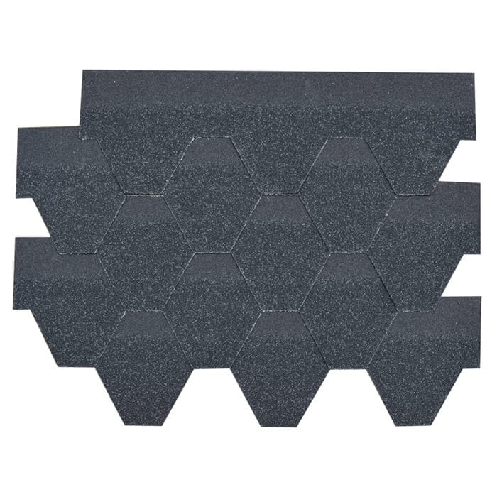 Factory directly supply Discontinued Roofing Shingles - Agate Black Hexagonal Asphalt Roof Shingle – BFS BUILDING