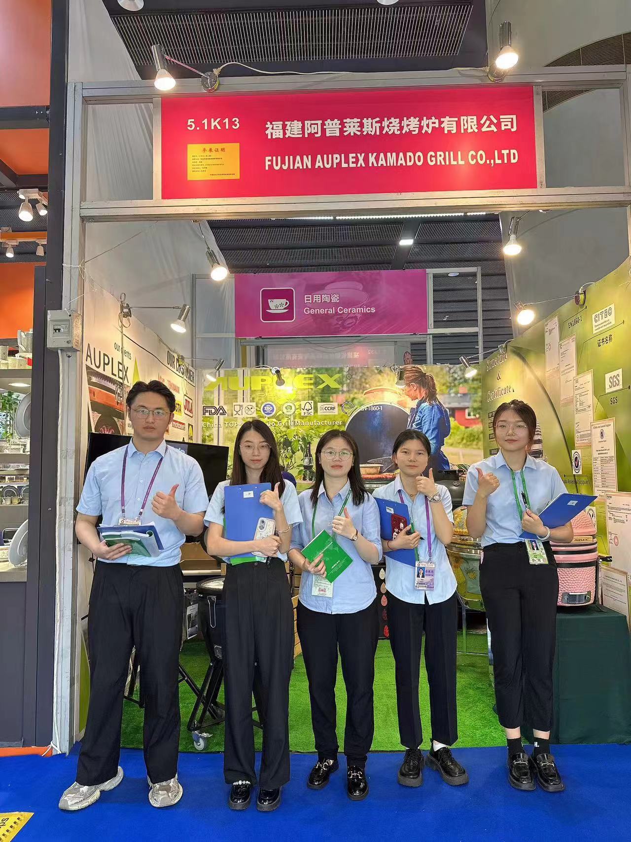 Welcome to visit our booth for ceramic grill.