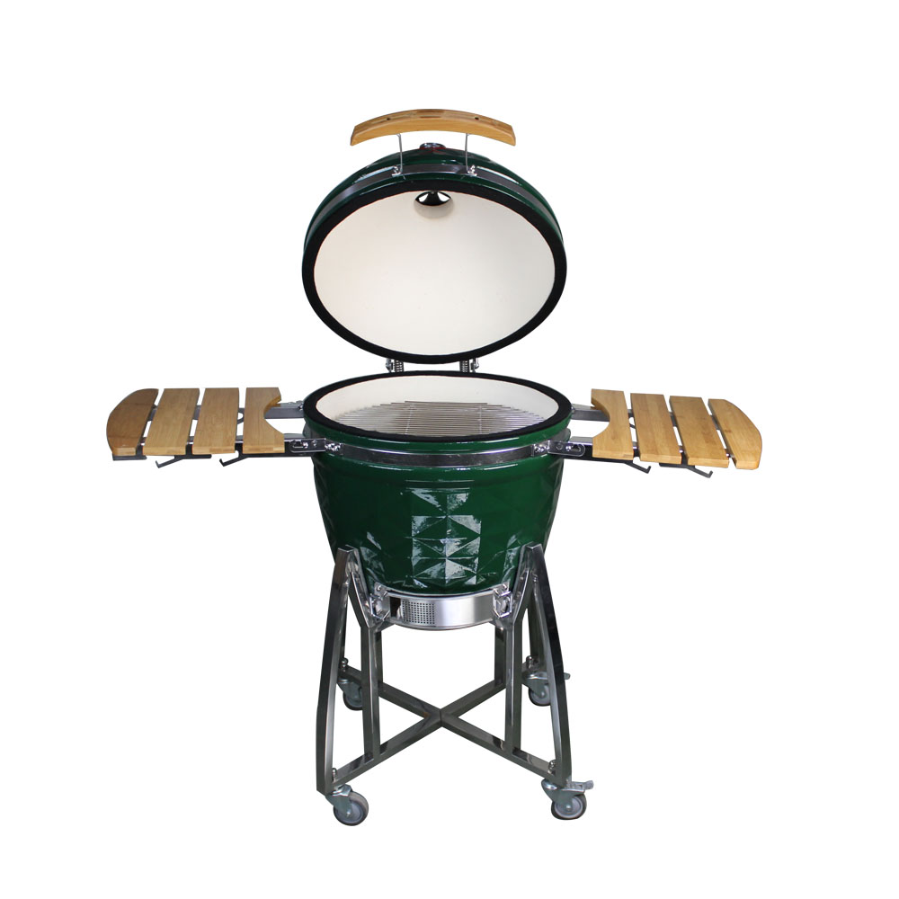 22 Inch Green Diamond Egg Shape Comping Charcoal Kamado Grill Featured Image