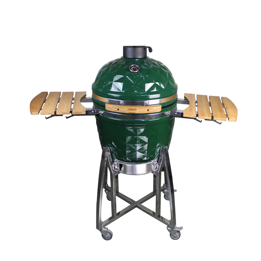 22 Inch Green Diamond Egg Shape Comping Charcoal Kamado Grill Featured Image