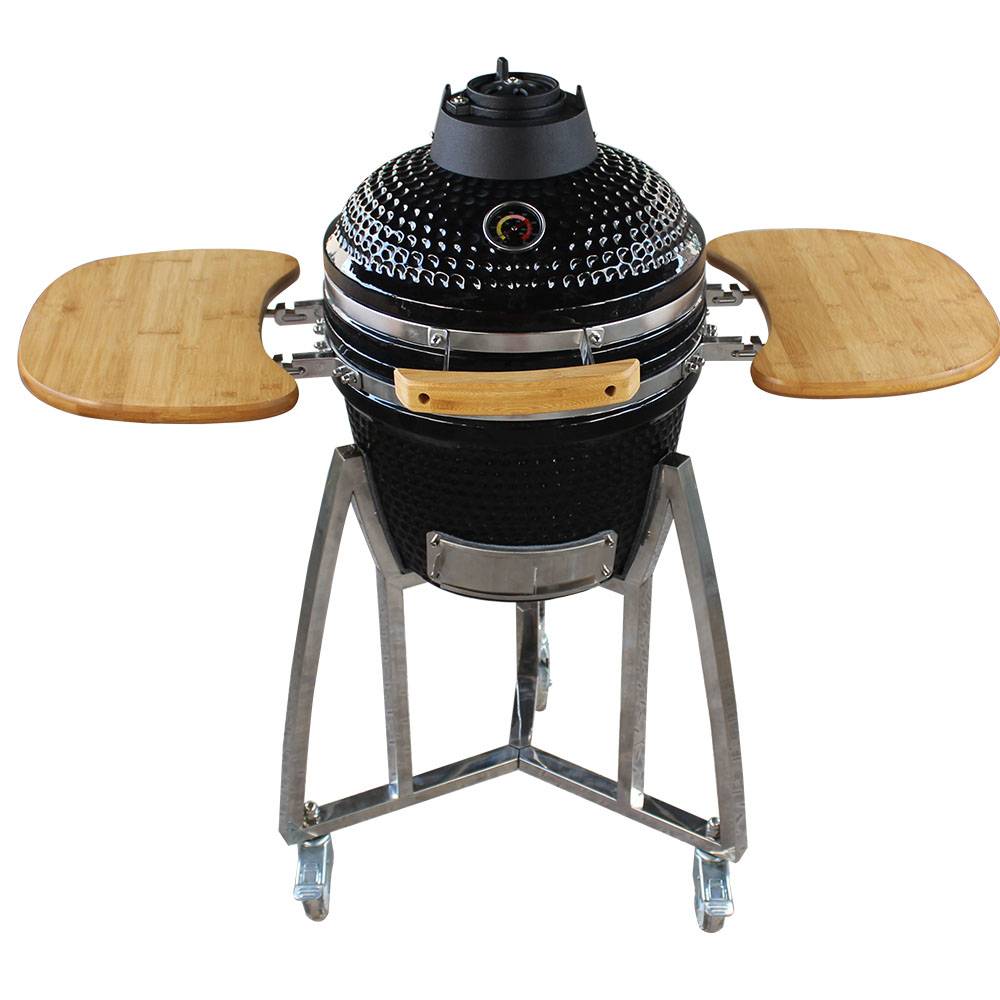 Auplex Small Charcoal Egg Grill Outdoor Ceramic BBQ Grill (2)