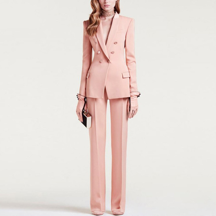 Pink Work Office Blazer Suit Ladies