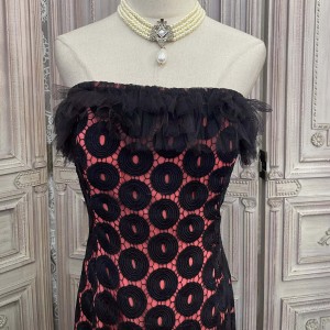 Black Fishtail Mesh Cake Western Party Wear Dresses Suppliers