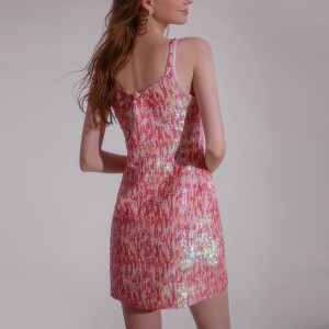 Bow Sequin Embroidered Dress Factory