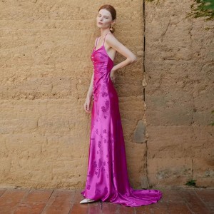 Custom Bridal Cami Trailing Evening Gowns Manufacturer