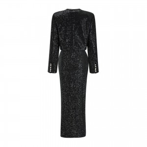 Custom Celebrity Sequins Two Piece Suit Gowns Manufacturer