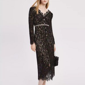 Custom Designed Elegant Lace Dress Manufacturer