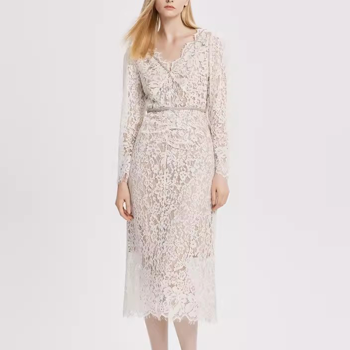 Custom Designed Elegant Lace Dress Manufacturer