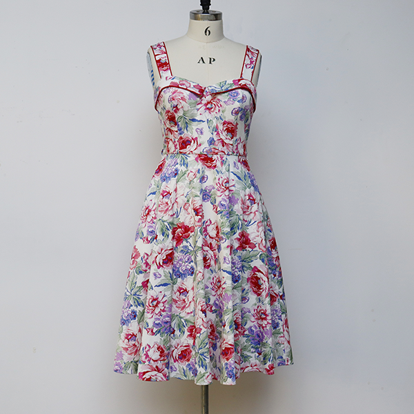 OEM Supply Womens Wear Sale - Custom Halter Floral Dress – Auschalink