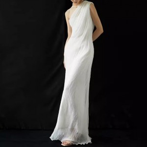 Custom Mulberry Silk White Long Dresses Women Manufacturer