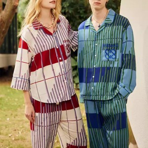 Custom Pajamas Printed Men Loungewear Sets Manufacturer
