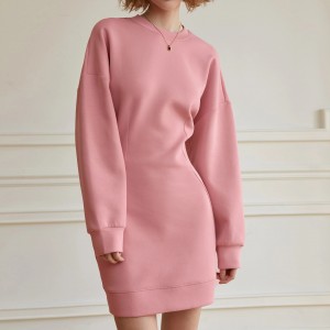 Custom Simple Casual Sweatshirt Dress Manufacturer