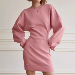 Custom Simple Casual Sweatshirt Dress Manufacturer