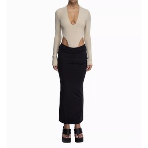Custom Slit Silk Long Skirt Women Manufacturer