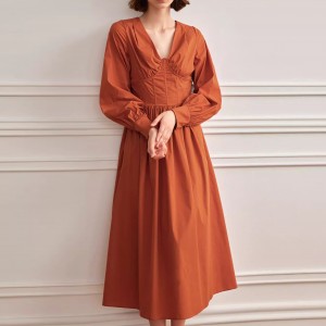 Custom Vintage Cotton Long Dress Women Factory