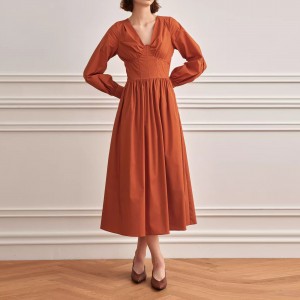 Custom Vintage Cotton Long Dress Women Factory