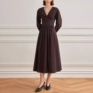 Custom Vintage Linen Casual Dresses Women Factory