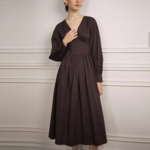 Custom Vintage Linen Casual Dresses Women Factory