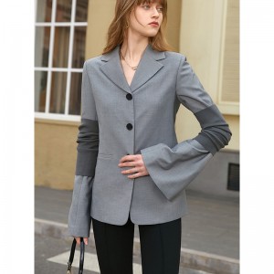 Custom vintage blazer grey casual elegance